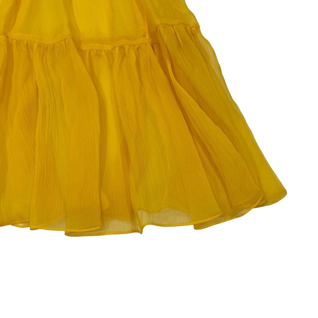 GUCCI(グッチ) ラウンドカラー シフォンドレス728125 728125 イエロー  