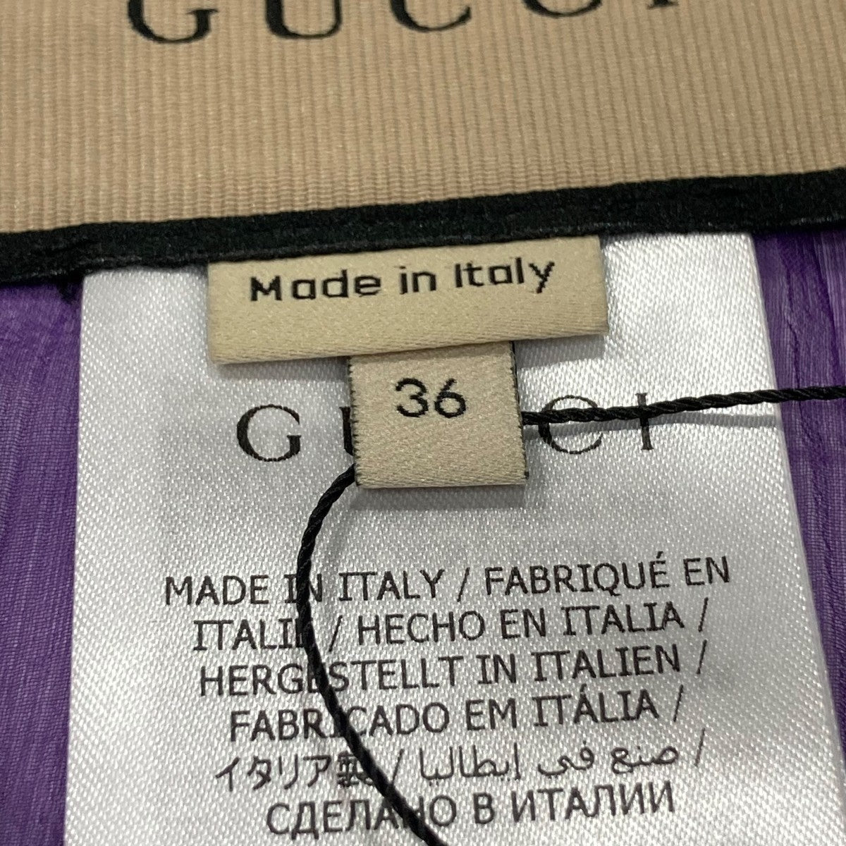 GUCCI(グッチ) シルクシフォンドレス731262 731262 パープル
