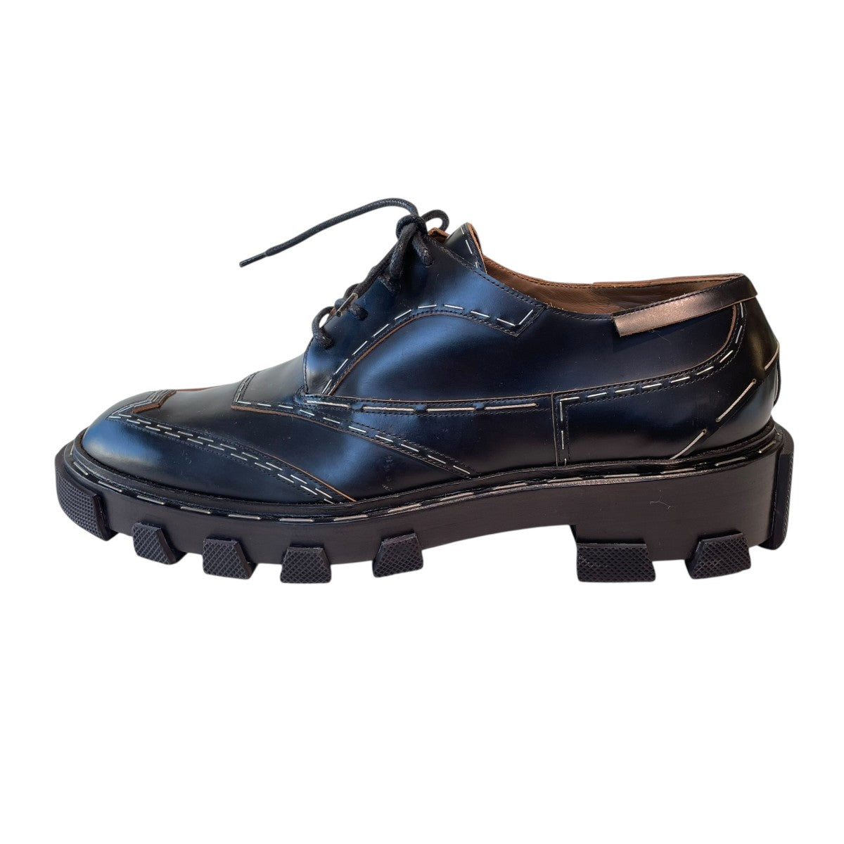 BALENCIAGA ダービーシューズ　41 BALENCIAGA バレンシアガ silver staple derby shoes レザー