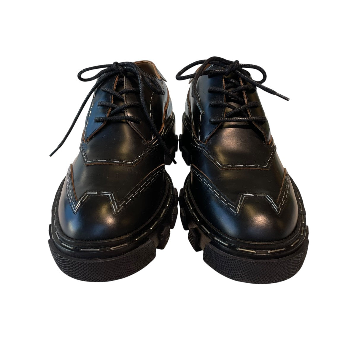 BALENCIAGA(バレンシアガ) silver staple derby shoesレザー