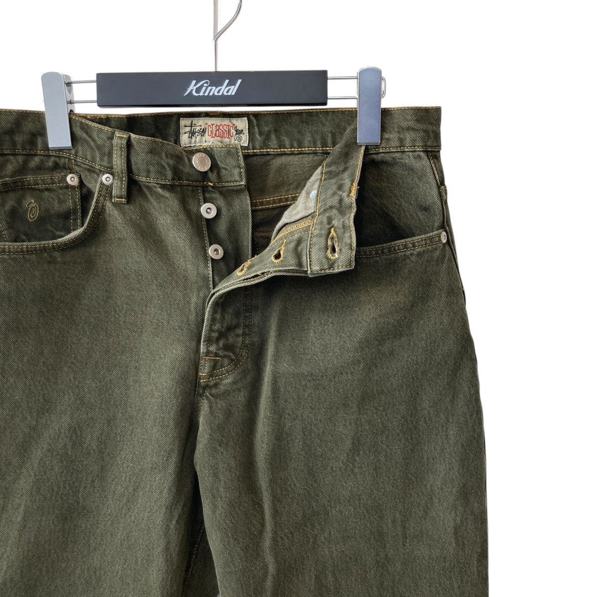 stussy ステューシー classic Jeans 32 オリーブ Mサイズ ☆送料・関税込☆Stussy☆DENIM CLASSIC JEAN☆ジーパン
