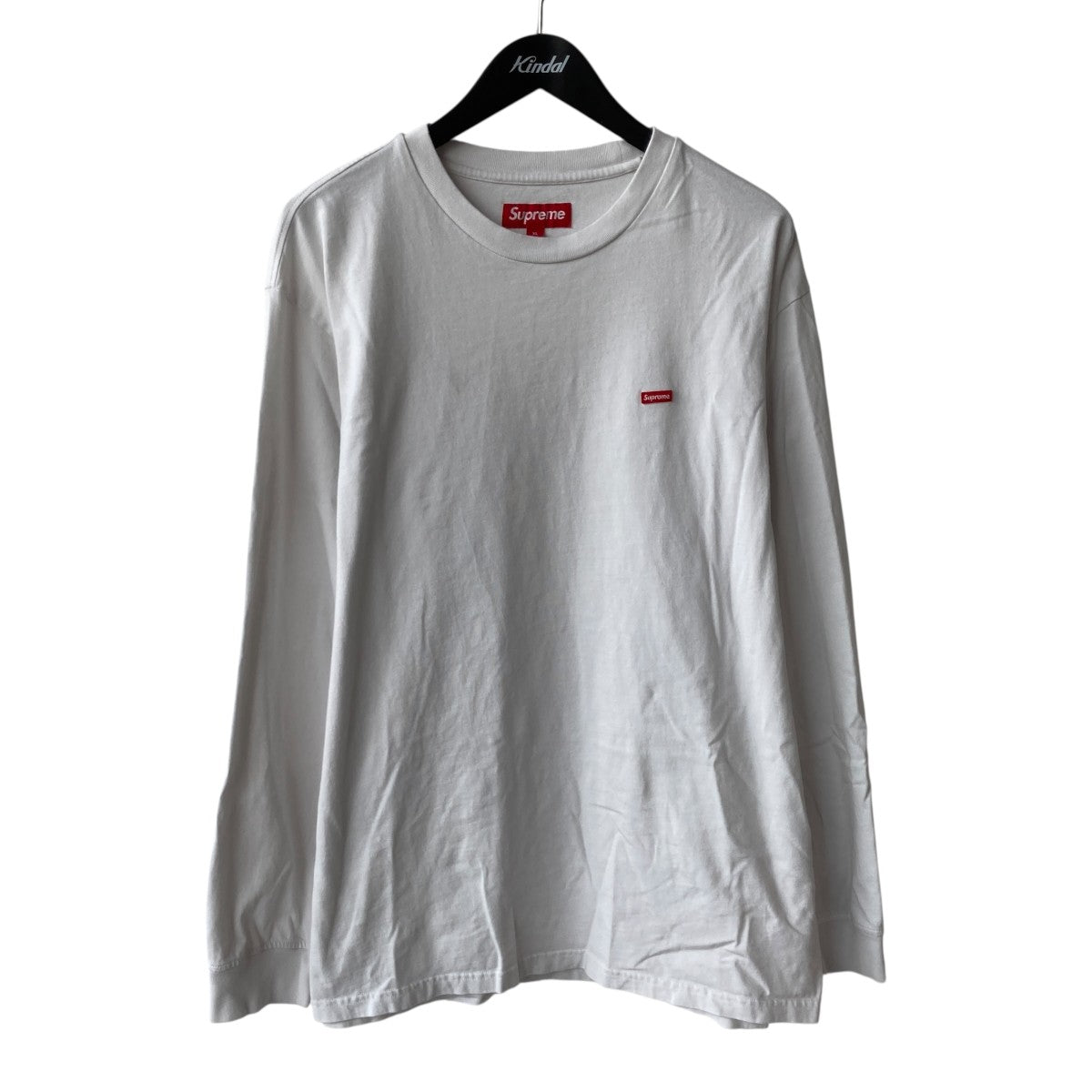 Supreme ホワイト 長袖Tシャツ M Supreme(シュプリーム) スモールボックスロゴ長袖Tシャツ