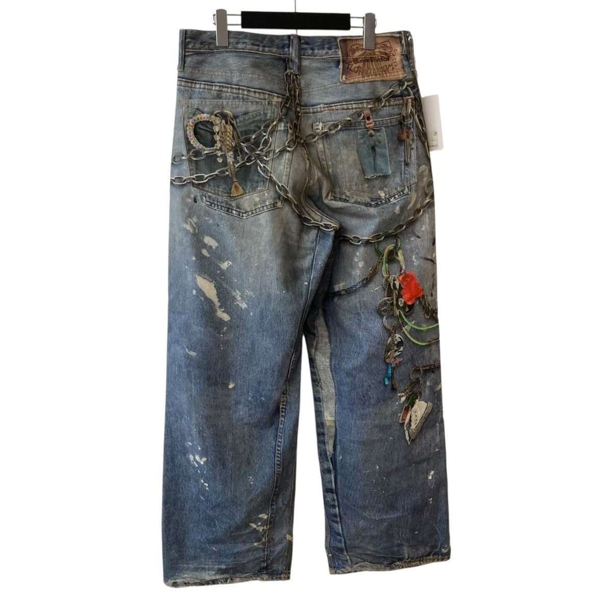 AcneStudiosトロンプルイユキーチェーンバギーフィットデニム ACNE STUDIOS(アクネストゥディオズ) 24SSトロンプルイユキー