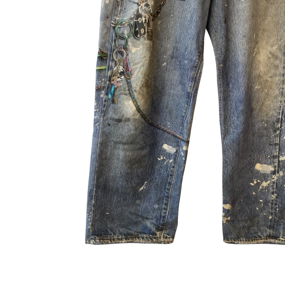 acne studios 24ss トロンプルイユ プリントトラウザーズ Acne Studios - プリントトラウザーズ - ライトブルー