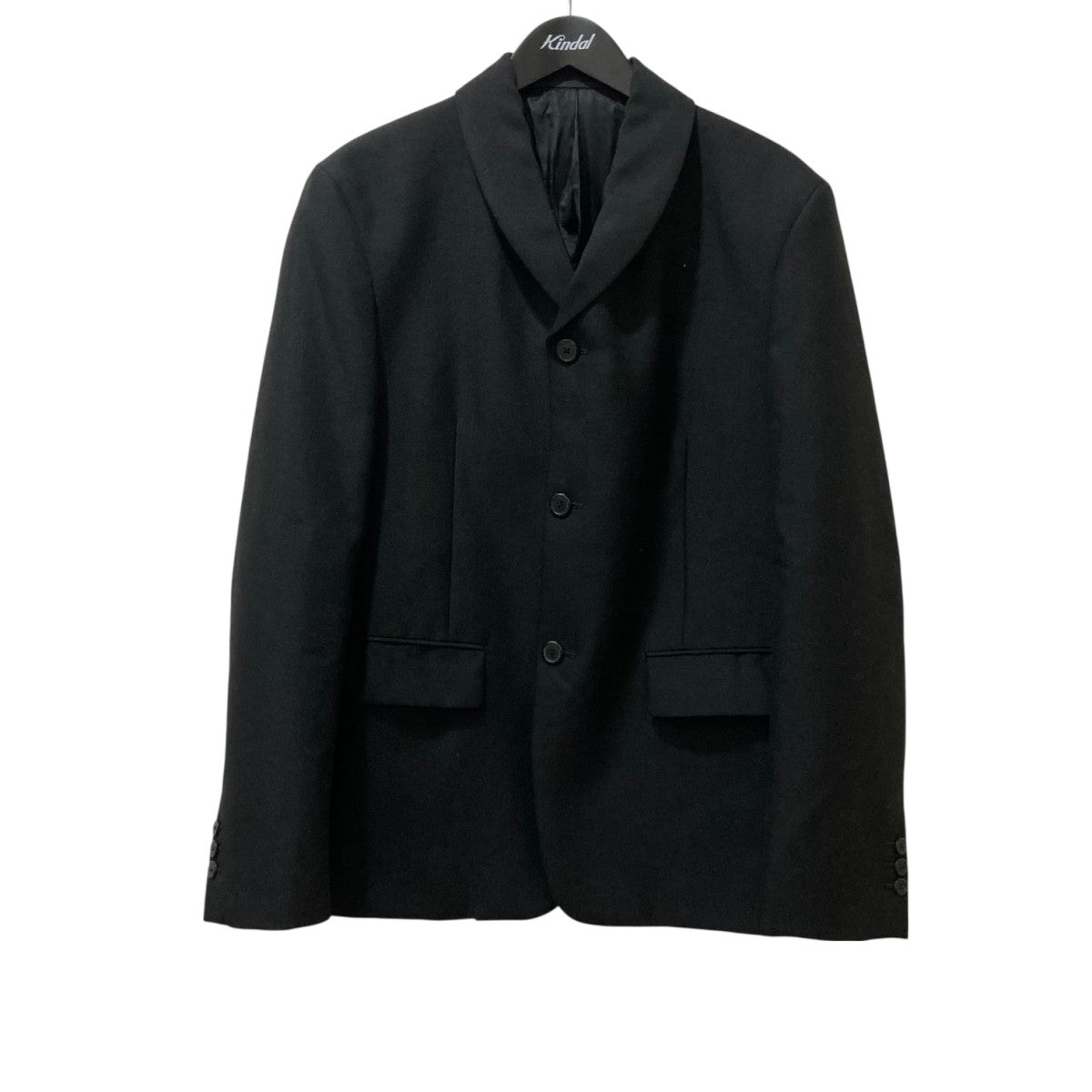 PRADA プラダ　トライアングルプレート　コーデュロイジャケット　ブラック PRADA(プラダ) トライアングルプレート ストレッチコットン