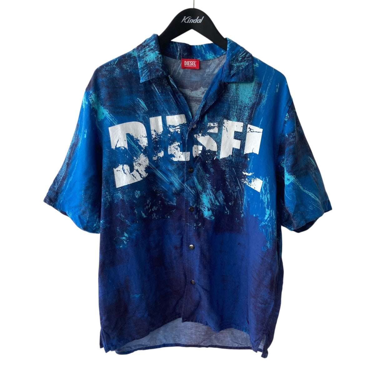 DIESEL BLUE Shirt CHARLES-D-POPオープンカラーシャツA17870 古着・中古-1枚目のアイテム画像