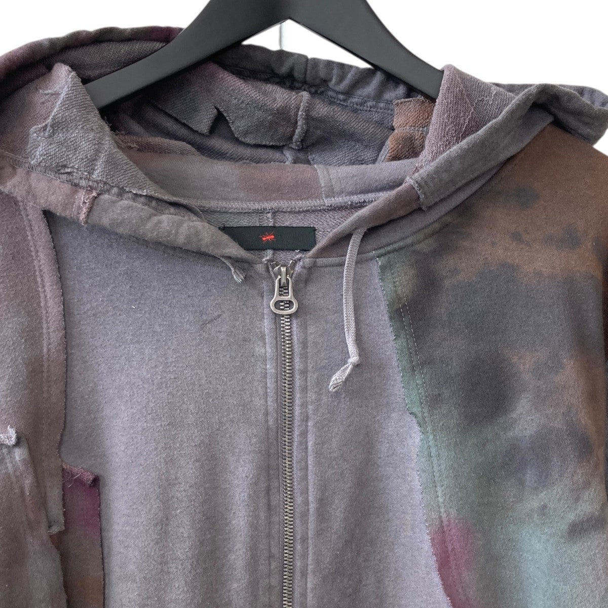 ANT／ANTI(アントアンチ) Scrap Zipup Warm Oilジップパーカー グレー