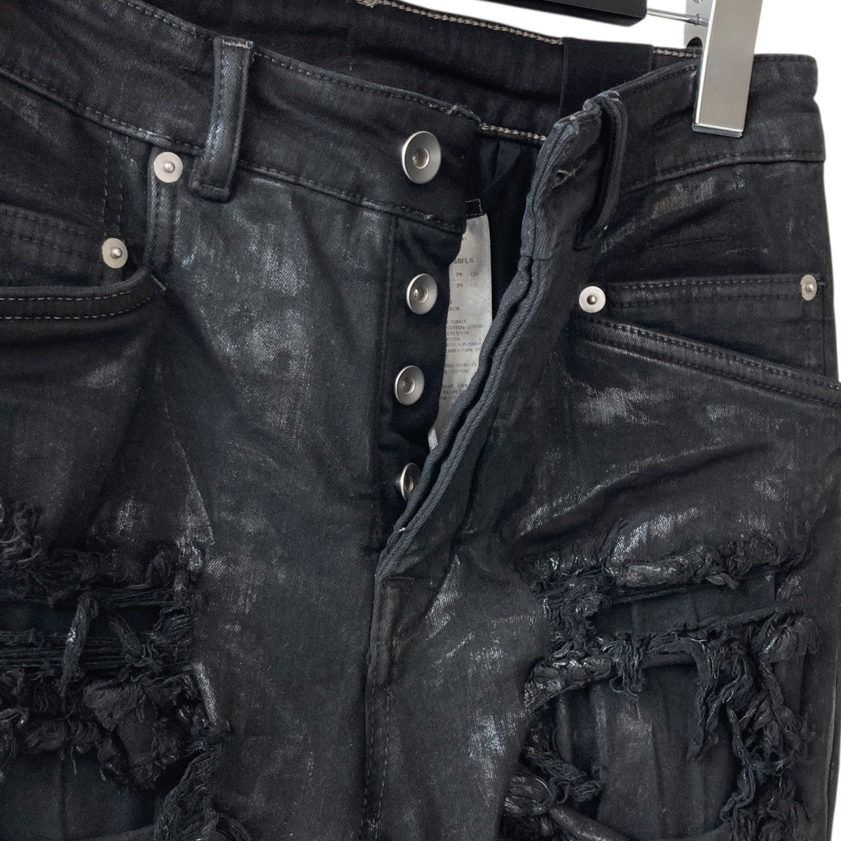 DRKSHDW(ダークシャドウ) SLASHED TYRONE CUT BLACK FOIL COATED