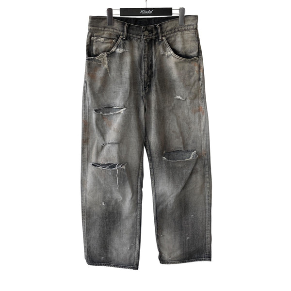 ANCELLM(アンセルム) CRASH SELVEDGE DENIM STRAIGHT 5P PANTSデニム