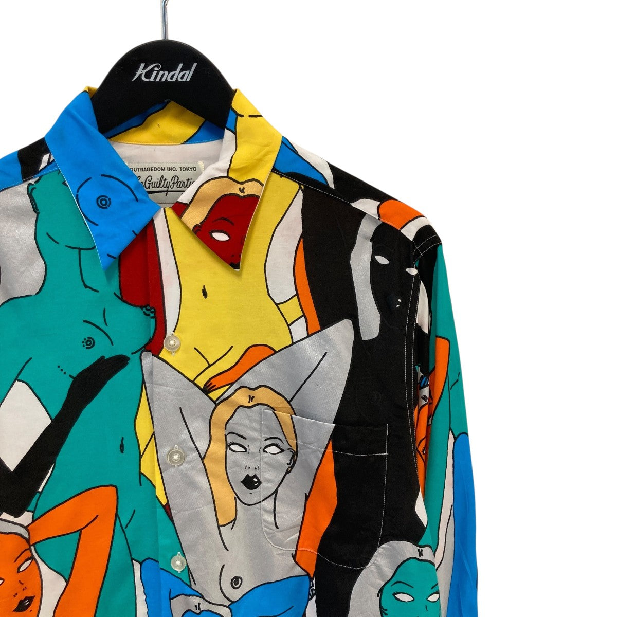 WACKO MARIA HAWAIAN SHIRT L S TYPE-1 天国東京百女柄図シャツ22FWE-WMS-HI02 古着・中古-3枚目のアイテム画像