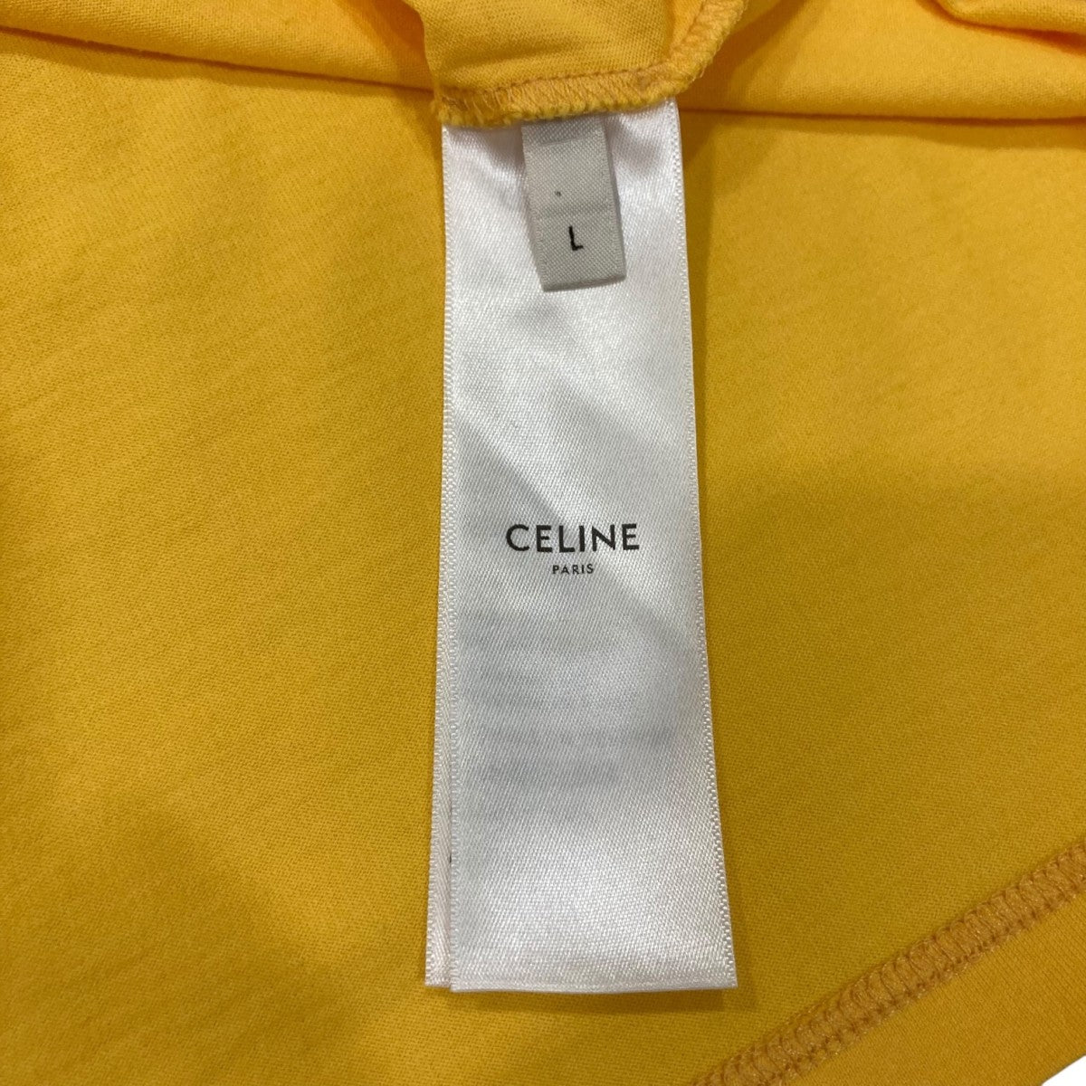 セリーヌ　Tシャツ　Sサイズ　レモン イエロー ジュテーム CELINE セリーヌ ロゴ Tシャツ カットソー 半袖 メンズ