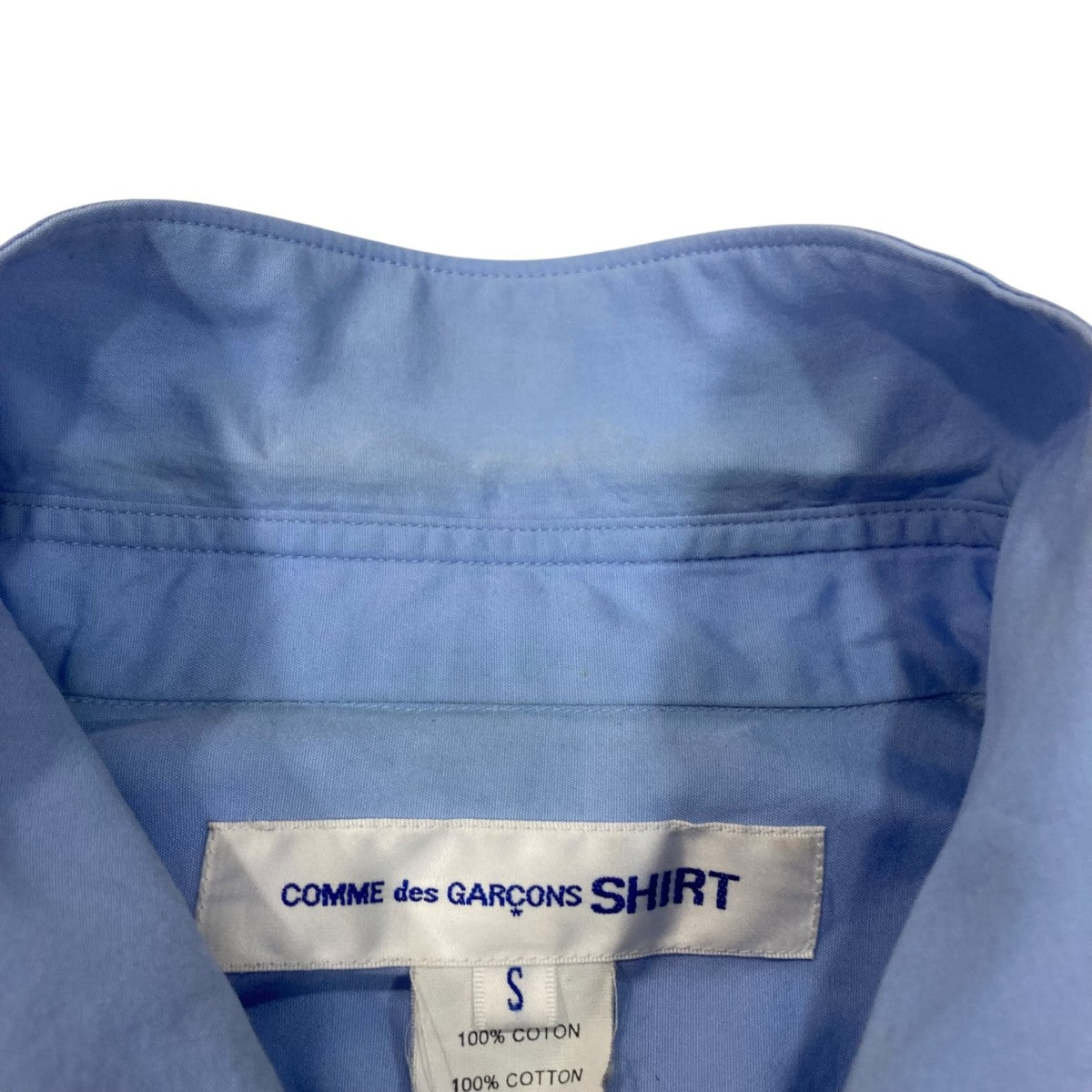 COMME des GARCONS SHIRT FOREVER Cotton Poplin Plain長袖シャツFZ-B021 古着・中古-7枚目のアイテム画像