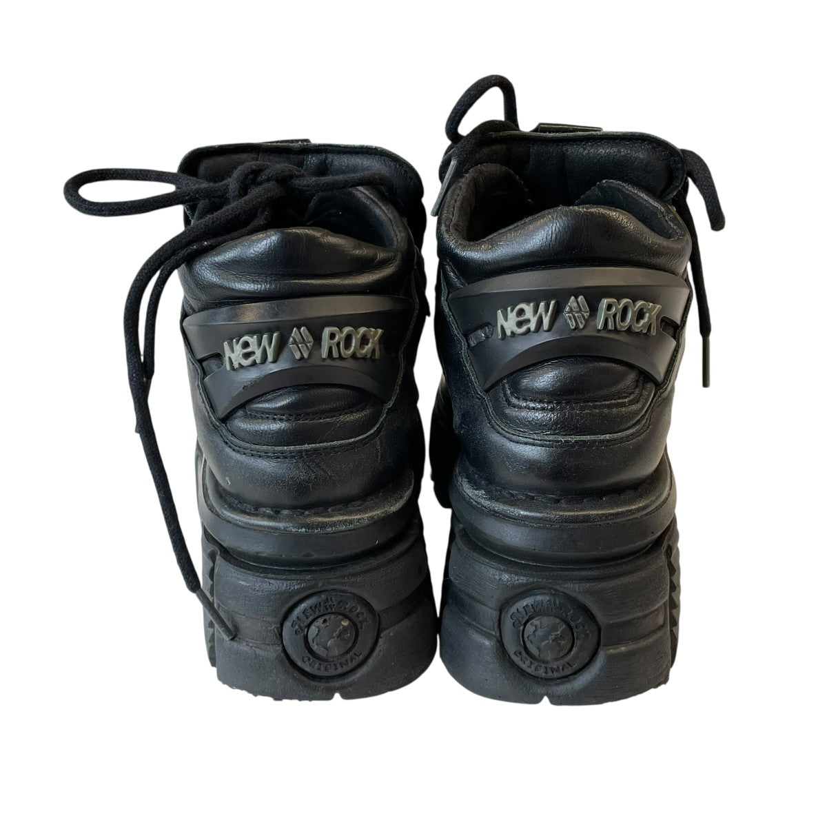 NEW ROCK(ニューロック) ANKLE BOOT BLACK TOWER WITH LACES