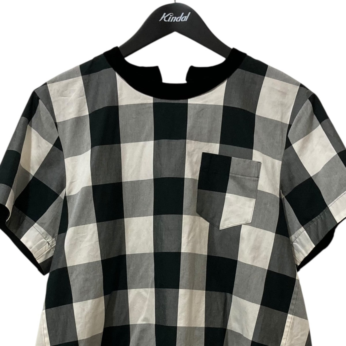 sacai(サカイ) チェック半袖ブラウス18-03986 18-03986 ホワイト