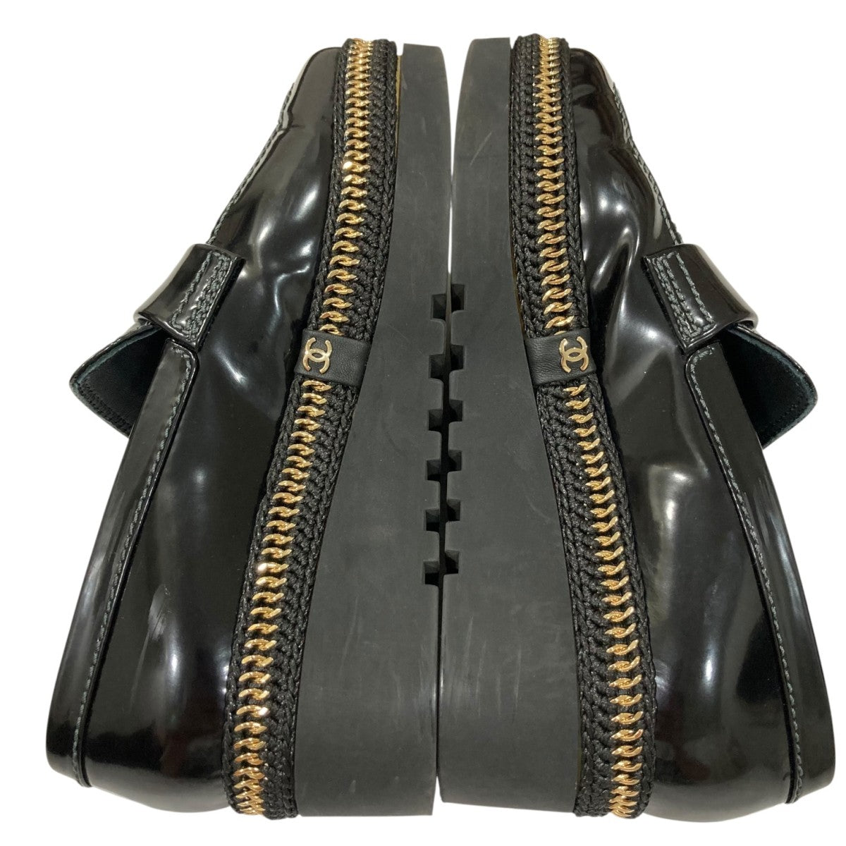 新品未使用CHANEL ローファーシャイニークランプル カーフスキン ブラック 2023/24 AW◇送料込【CHANEL】ローファー カーフスキン ブラック