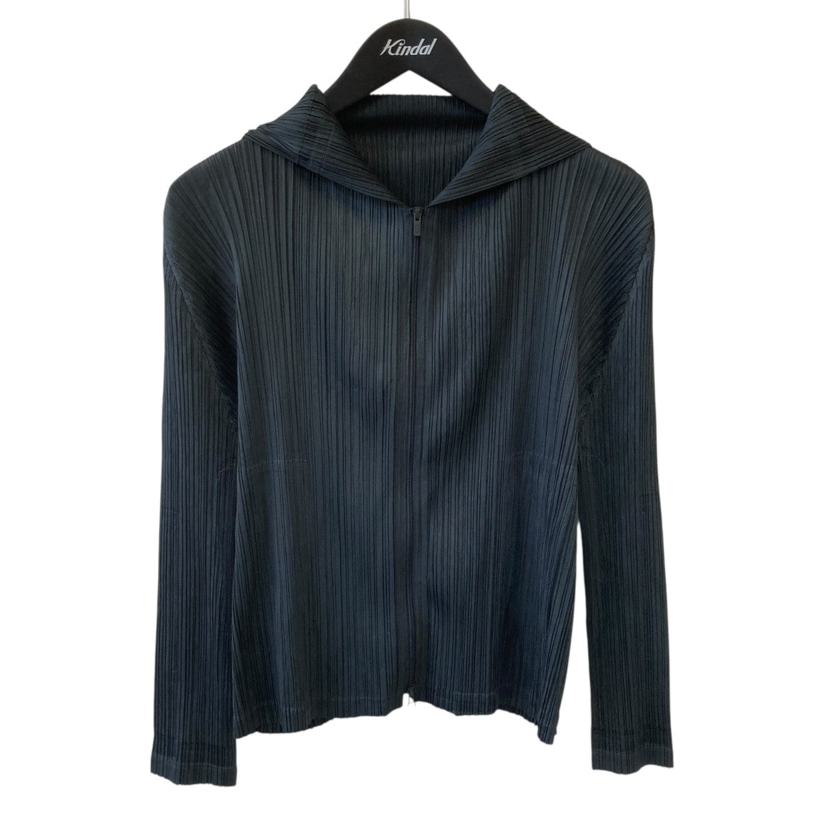 PLEATS PLEASE プリーツアノラック　デニム風パーカー　トップス PLEATS PLEASE プリーツアノラックデニム風パーカートップス
