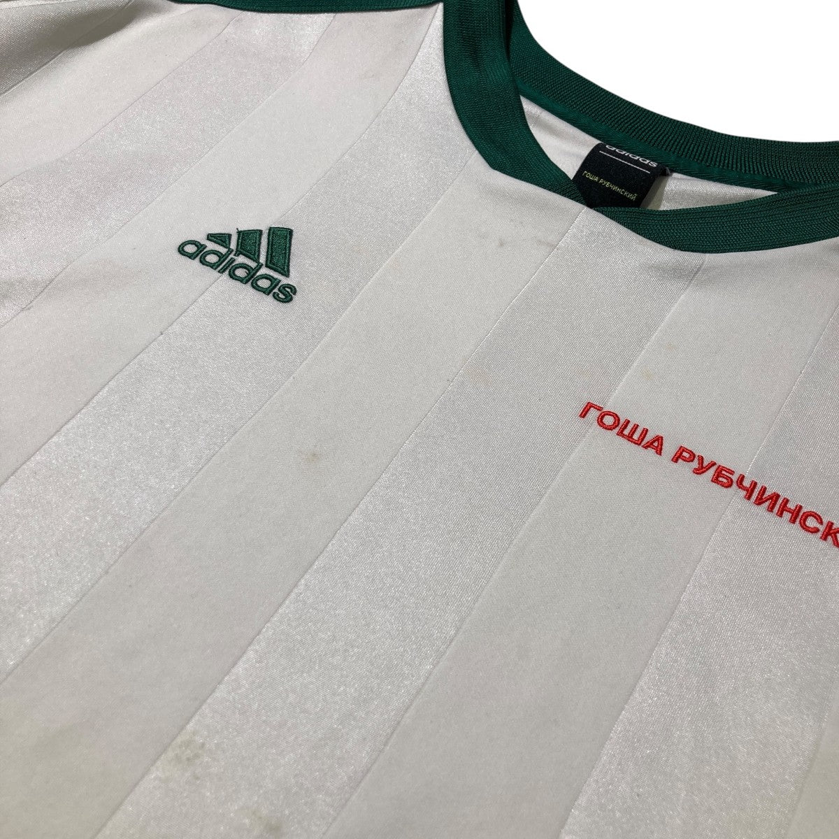 adidas×Gosha Rubchinskiy フットボールTシャツ ホワイト サイズ