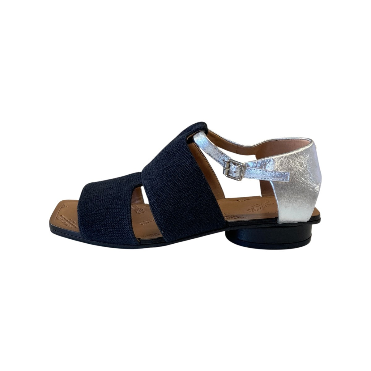 Maison Margiela LEATHER CANVAS OPEN TOE SANDALサンダルS38WP0338 古着・中古-2枚目のアイテム画像