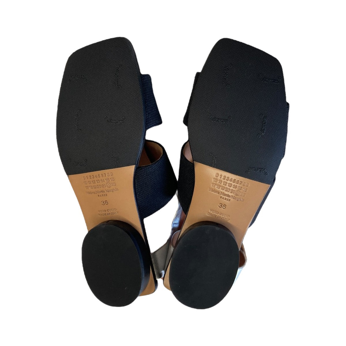 Maison Margiela LEATHER CANVAS OPEN TOE SANDALサンダルS38WP0338 古着・中古-5枚目のアイテム画像