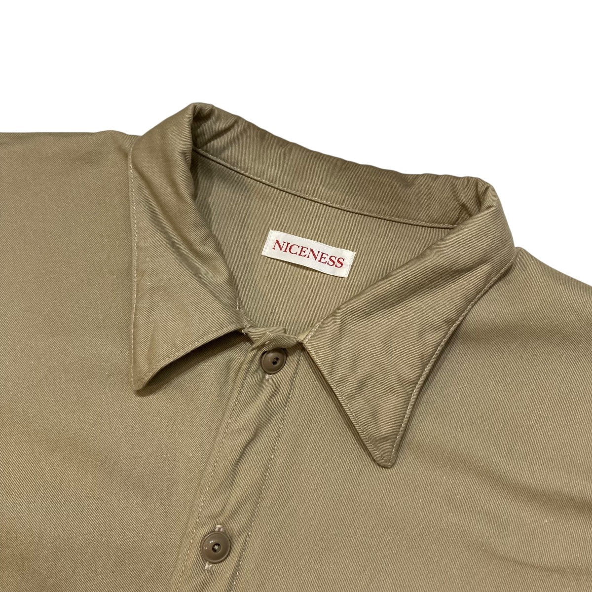 NICENESS(ナイスネス) SHELLEY CHINO OFFICER SHIRTSミリタリーシャツ