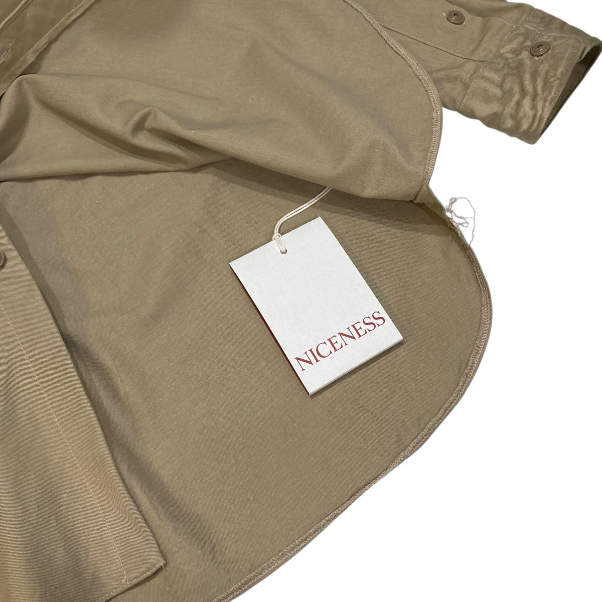 NICENESS(ナイスネス) SHELLEY CHINO OFFICER SHIRTSミリタリーシャツ