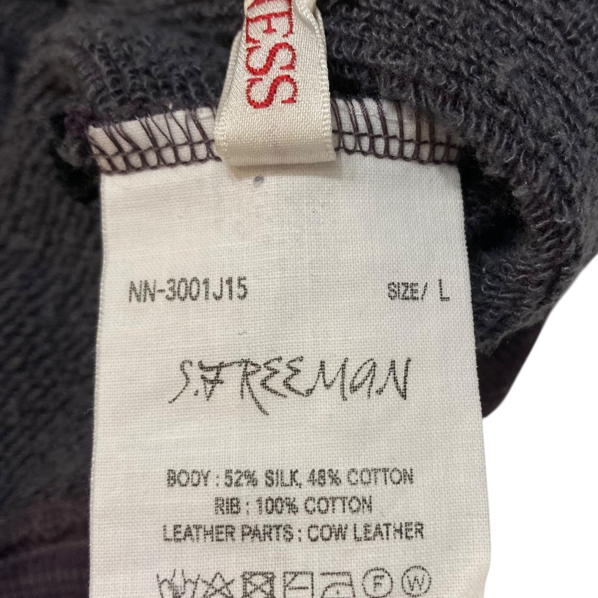 NICENESS(ナイスネス) S．FREEMAN Silk Sweatshirt Pull Over長袖