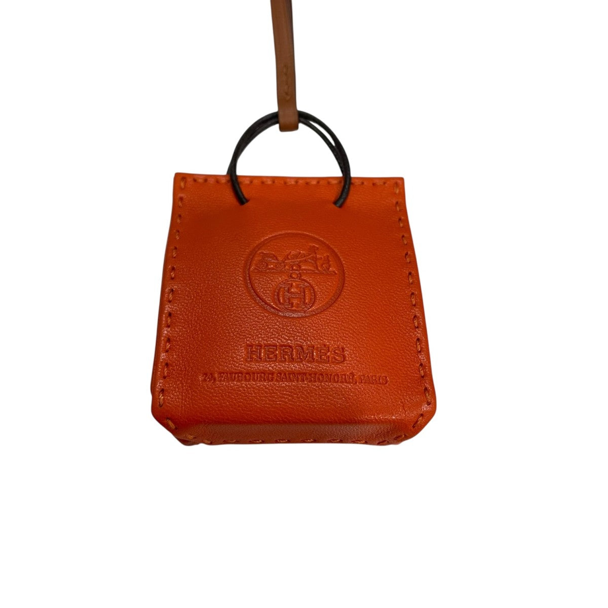 値下げエルメス ショッパーチャーム　オレンジ HERMES - HERMES オレンジ ショッパー チャーム 最新作の通販 by