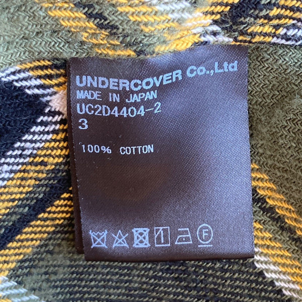 UNDERCOVER(アンダーカバー) チェックネルシャツUC2D4404-2 UC2D4404-2