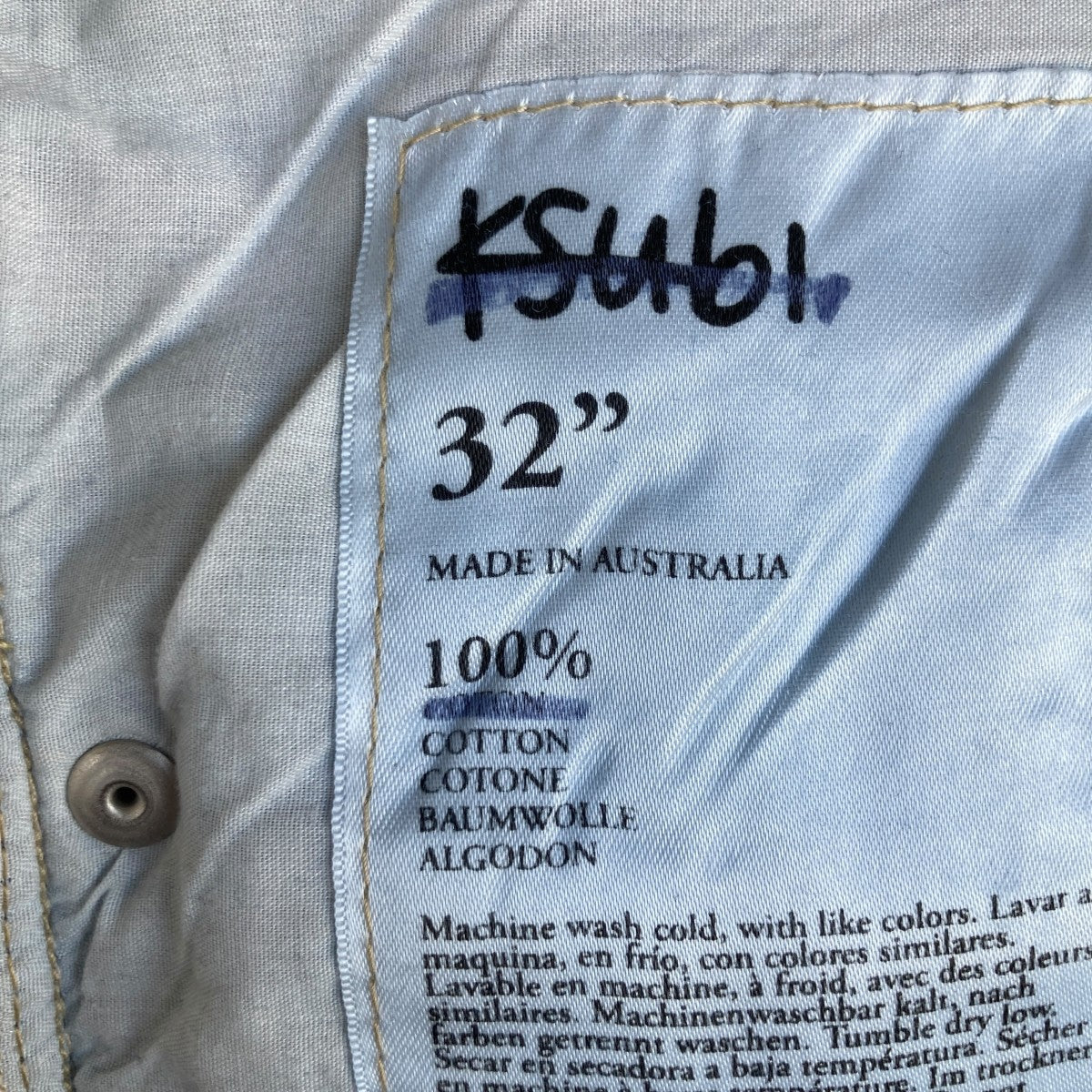 Ksubi(スビ) ダメージ加工デニムパンツ インディゴ サイズ 32