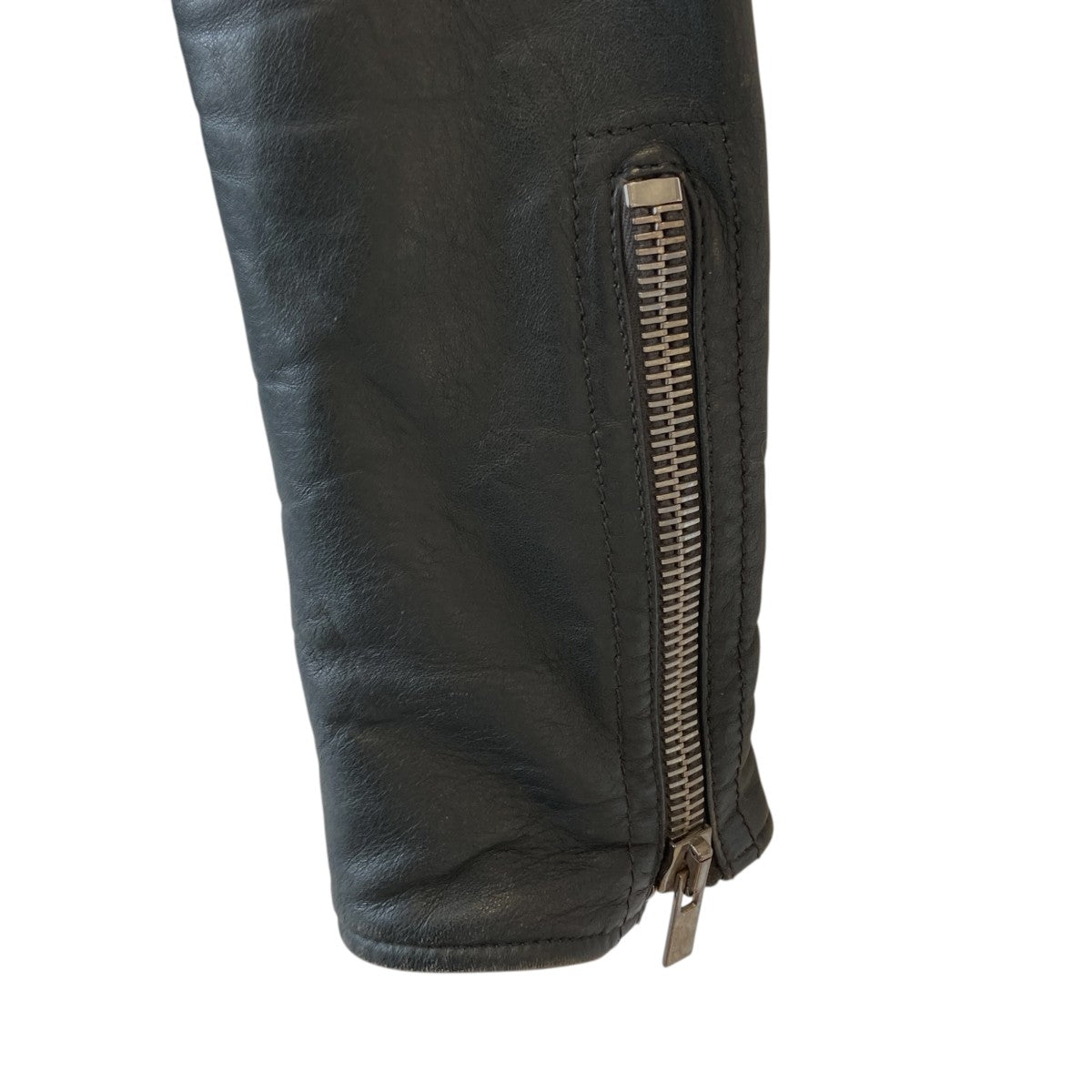 バレンシアガ　レザージャケット balenciaga バレンシアガ クリンクル レザー ジャケット 44