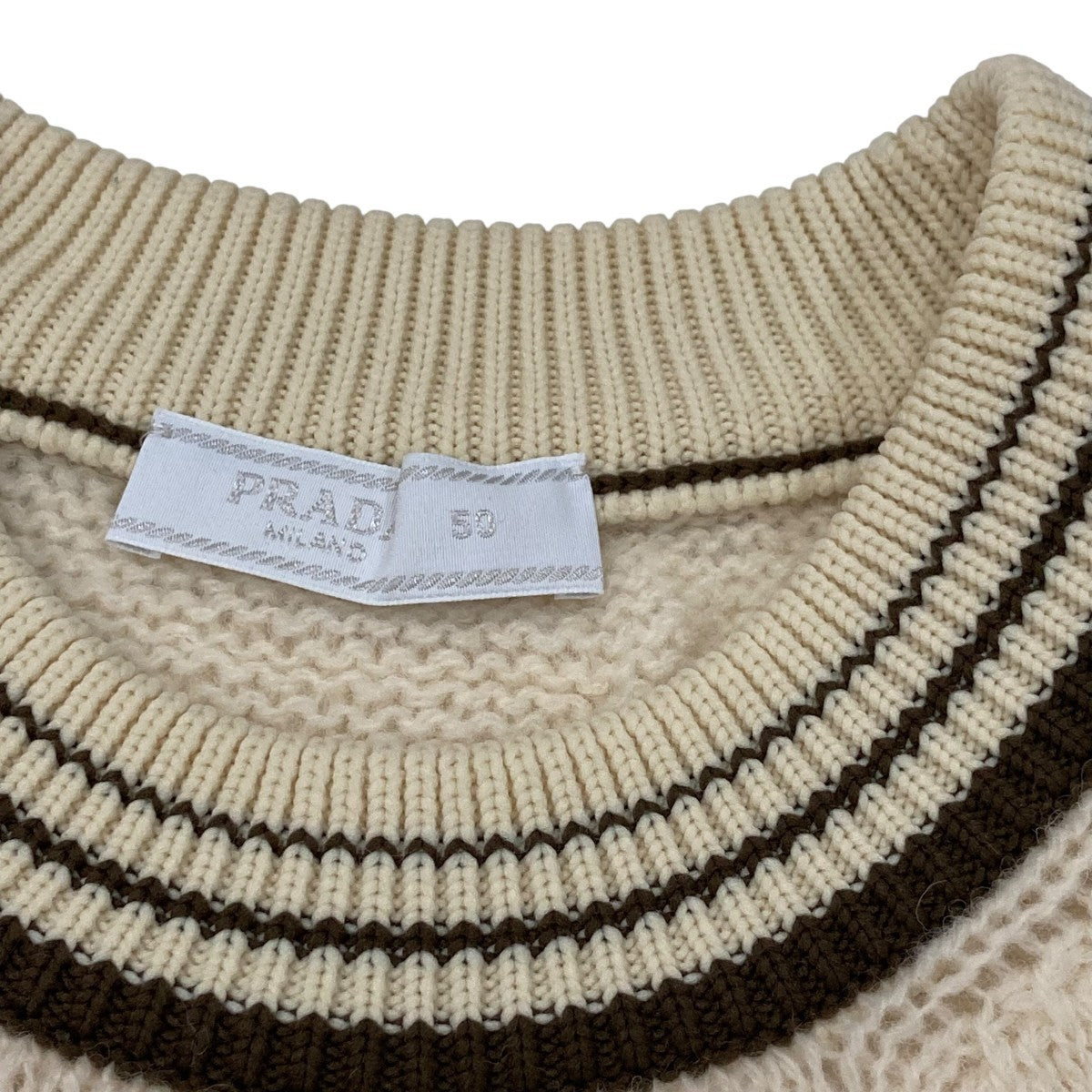 PRADA(プラダ) シェットランドウール半袖ニットUMF033 S000 17QA