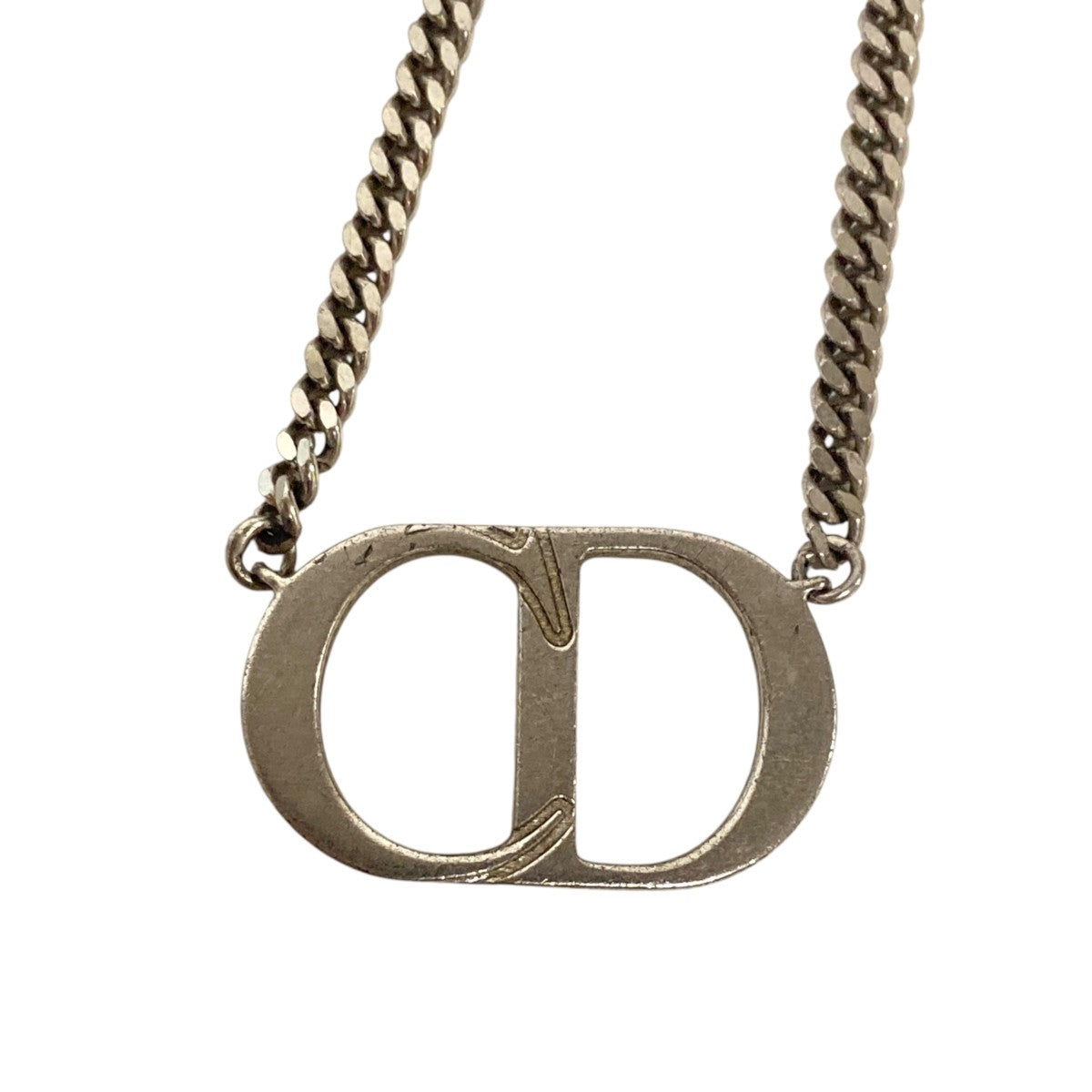 クリスチャンディオール　CDロゴネックレス　銀色　超美品 ディオール DIOR CDロゴ ネックレス シルバー