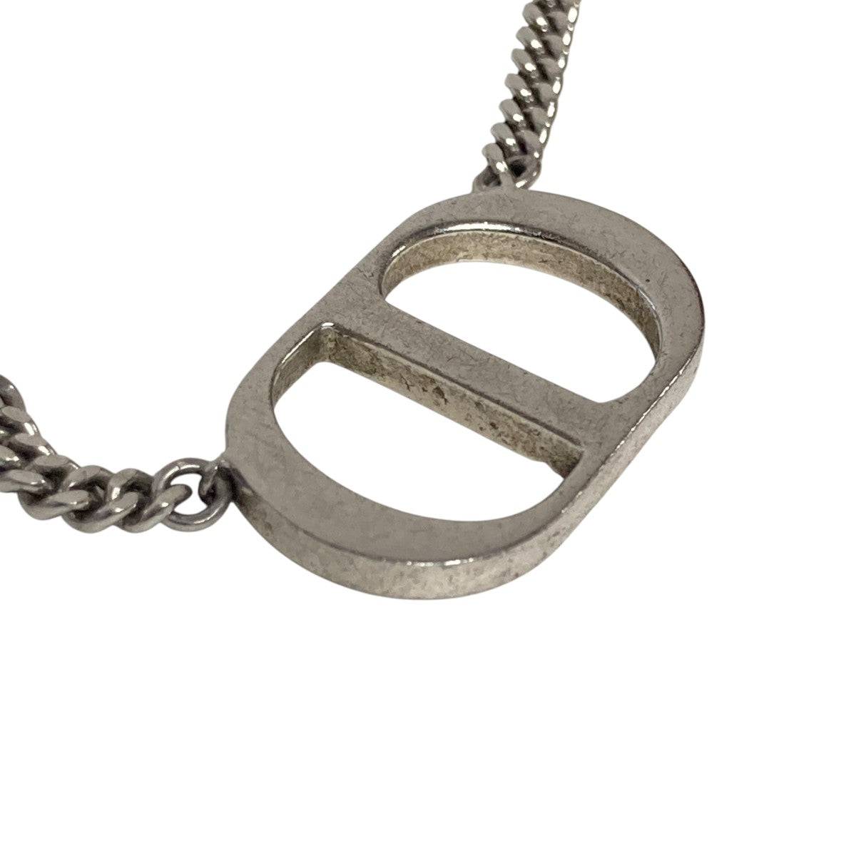 未使用品 Dior シルバー ロゴネックレス クリスチャンディオール Christian Dior ネックレス ロゴプレート