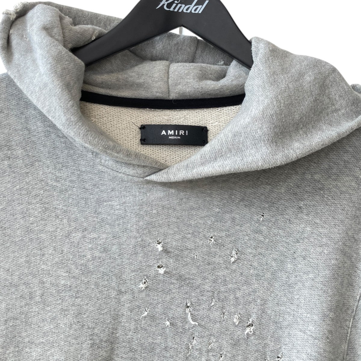 AMIRI ショットガンダメージスウェット AMIRI (アミリ) MA Logo SHOTGUN Crewneck フロントロゴ ショットガン