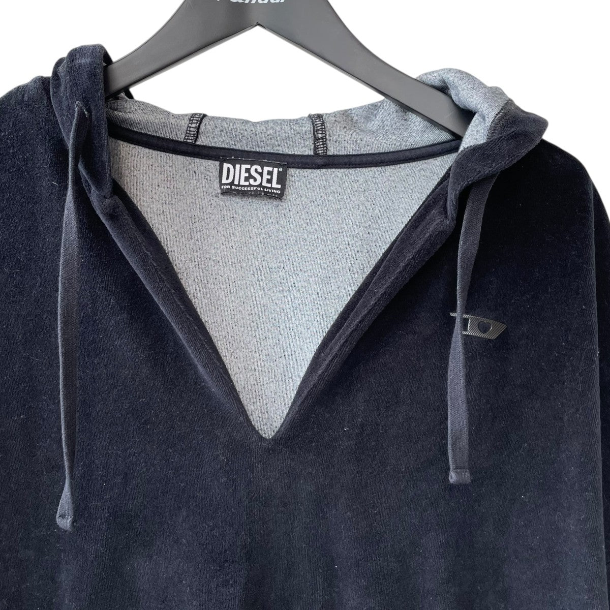 DIESEL / パーカー/XS/コットン/BLK/A17218 DIESEL(ディーゼル) ROX-OUT-1 RDBEKVネック プルオーバーパーカー