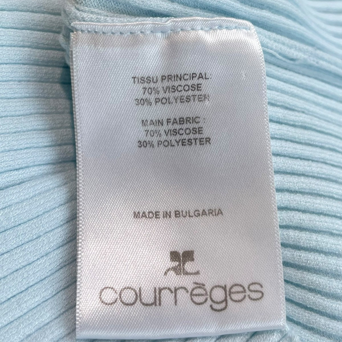 courreges RIB KNIT POLOリブニット ロゴ刺繍 半袖 ポロシャツ 古着・中古-8枚目のアイテム画像