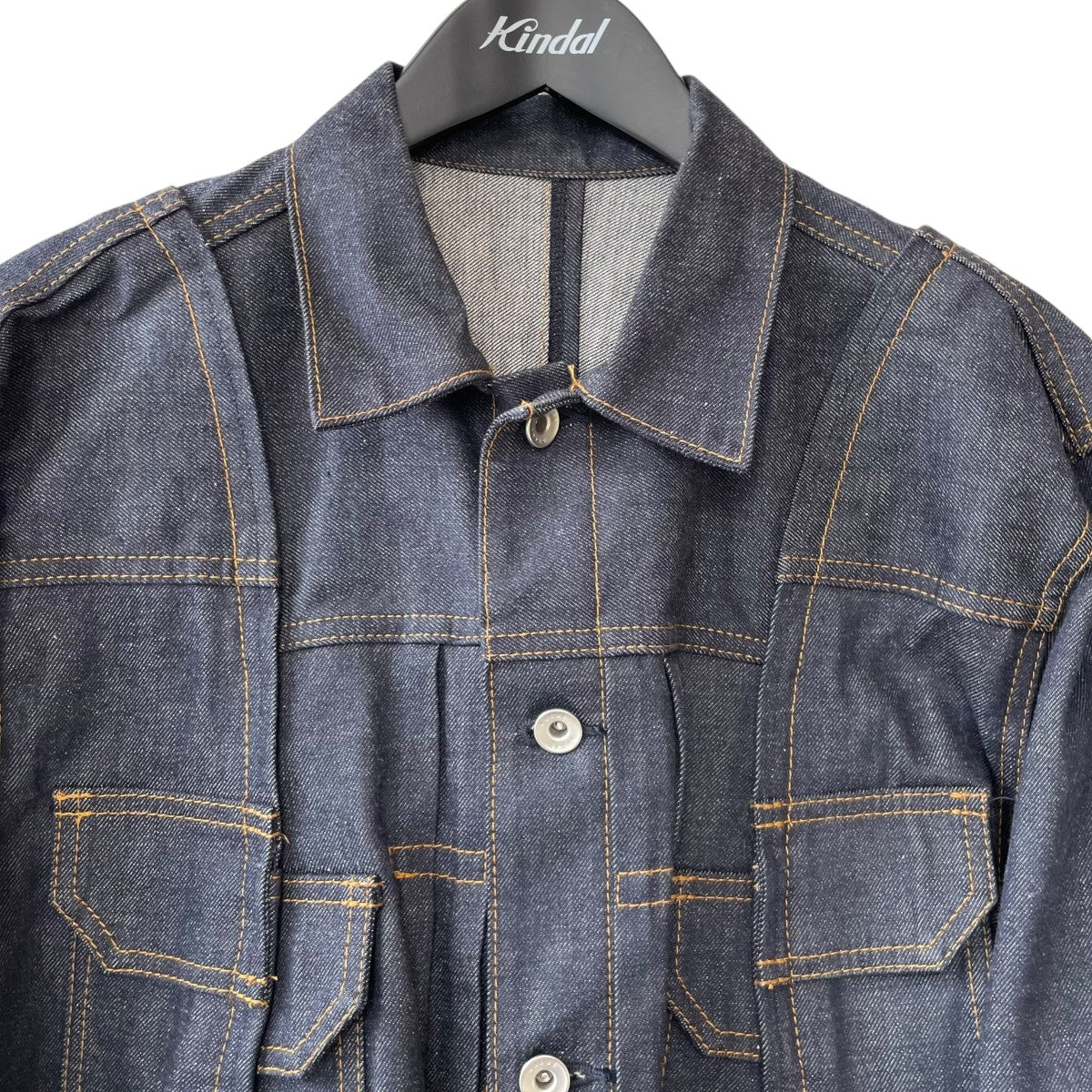 sacai デニムジャケット アシンメトリック値下げ　かなり美品 sacai - Sacai サカイ ダメージ加工 オーバーサイズ デニム