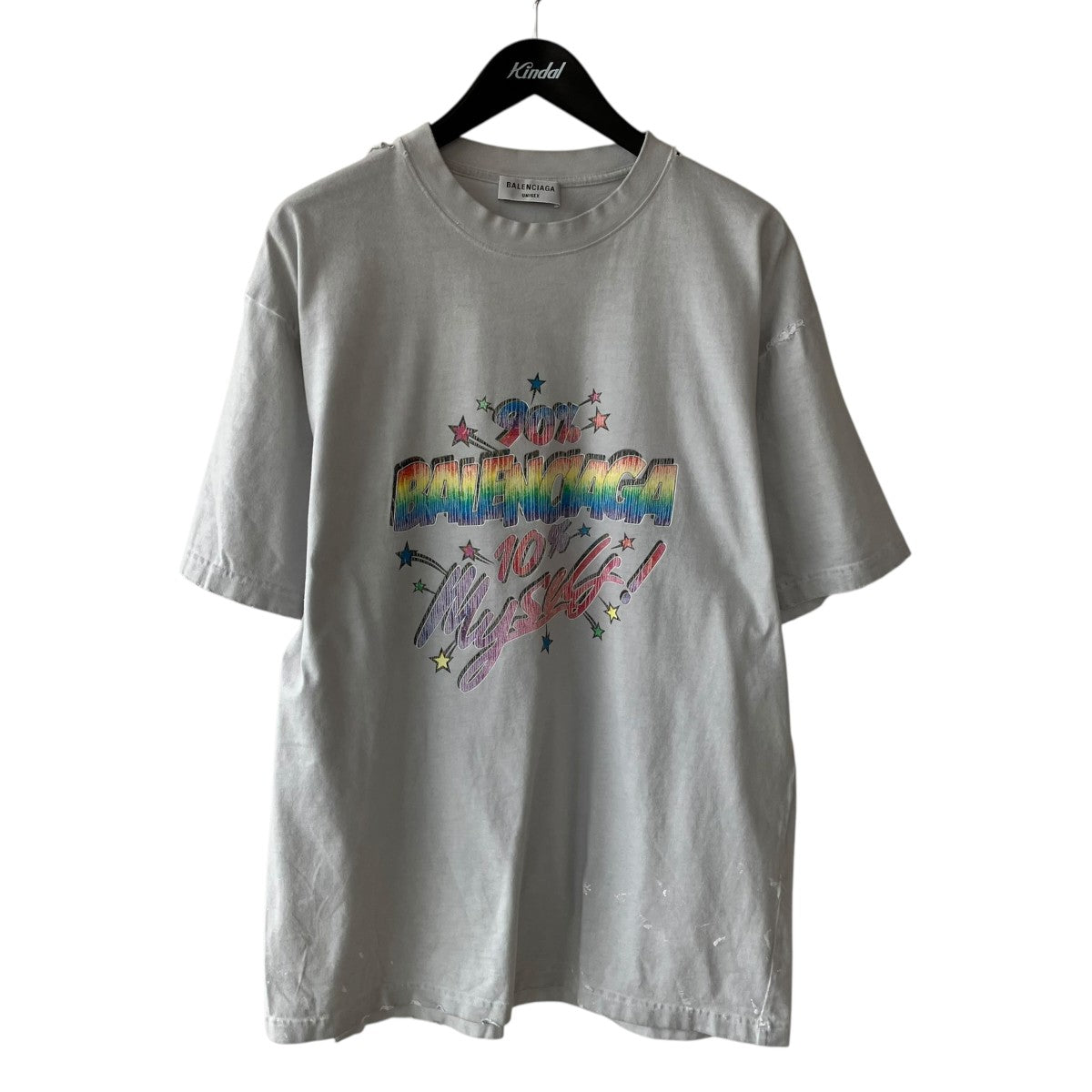 BALENCIAGA Slogan Print Large Fit T-ShirtTシャツ641655 TMVH3 古着・中古-1枚目のアイテム画像