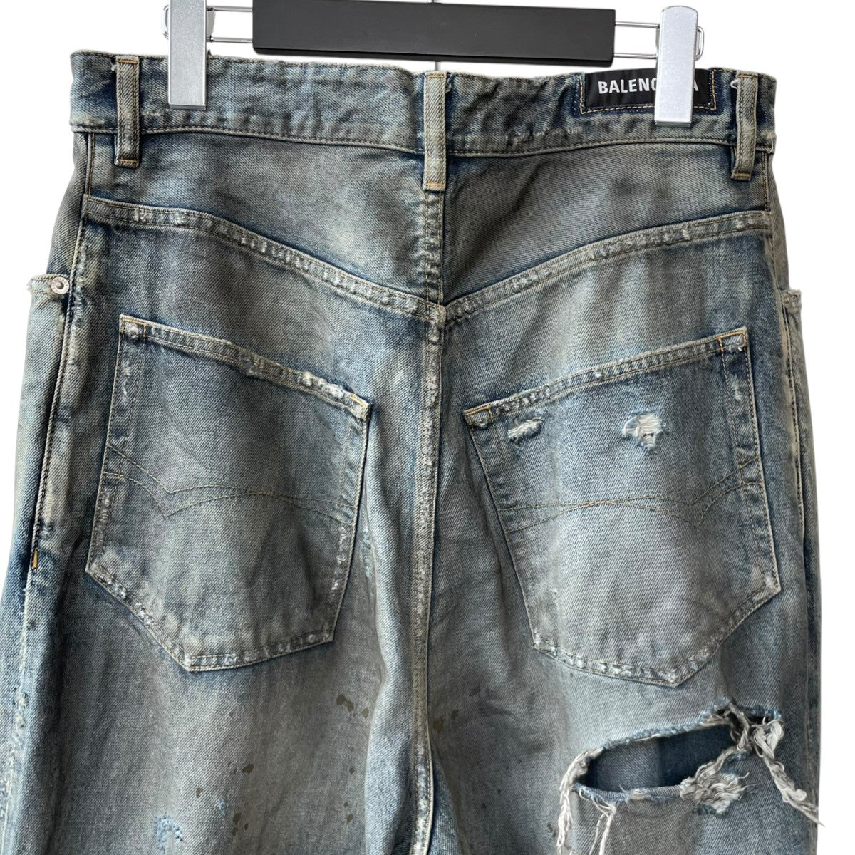 BALENCIAGA(バレンシアガ) 23SSダメージ加工 バギーデニムパンツ745213