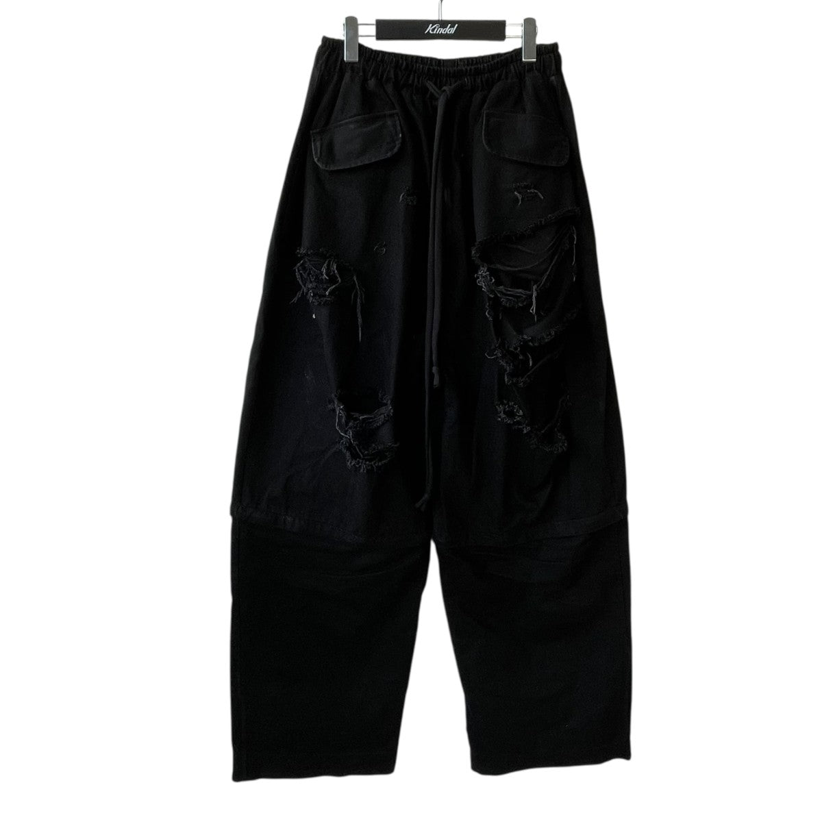 25SSZIP OFF UNDERWEAR DENIMワイドパンツ