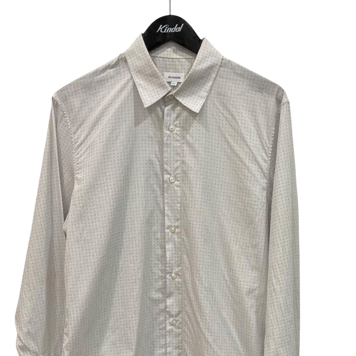 未使用 ジルサンダー JIL SANDER シャツ 2019 ブラウス オープンカラー ストライプ レーヨン レディース 36(M) グレー 中古・古着通販】JIL SANDER (ジルサンダー) ストライプオープンカラー