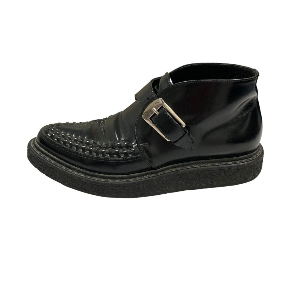 サンローランパリ テディ クリーパー スエードレザーシューズ ブラック