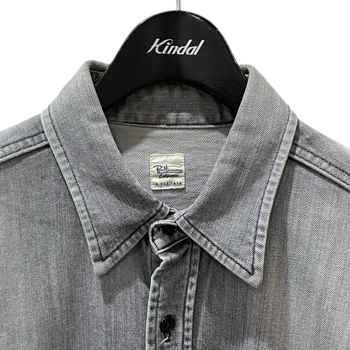 ロンハーマン Ron Herman グレー デニムシャツ 長袖 Ron Herman(ロンハーマン) 加工デニムシャツ 3320700029 3320700029