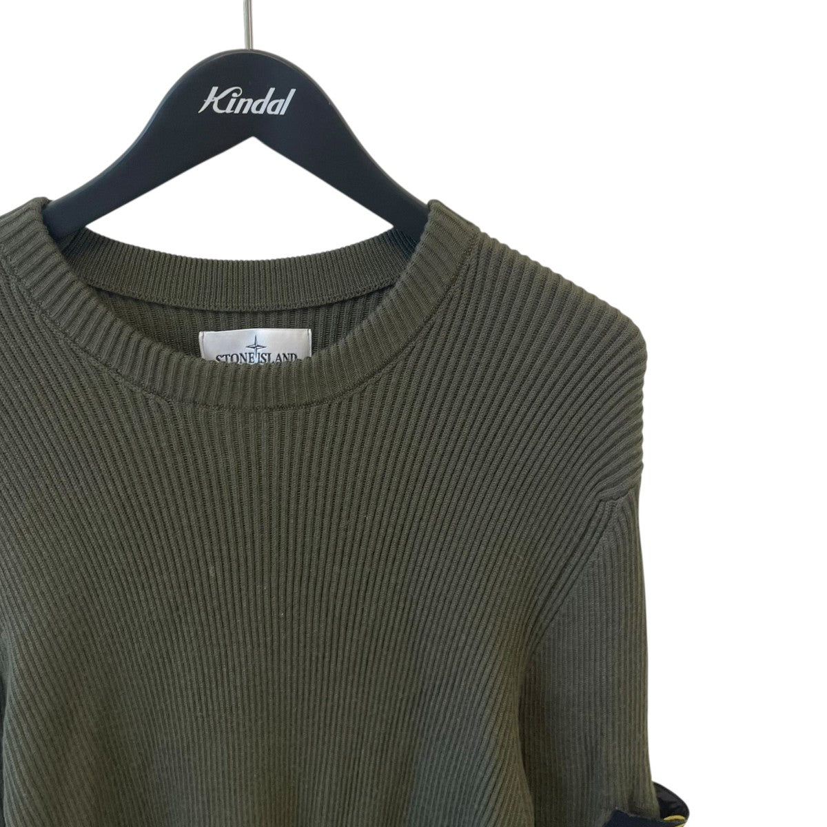 【美品】STONE  オリーブ クルーネックセーター STONE ISLAND(ストーンアイランド) クルーネックニット7915553C2