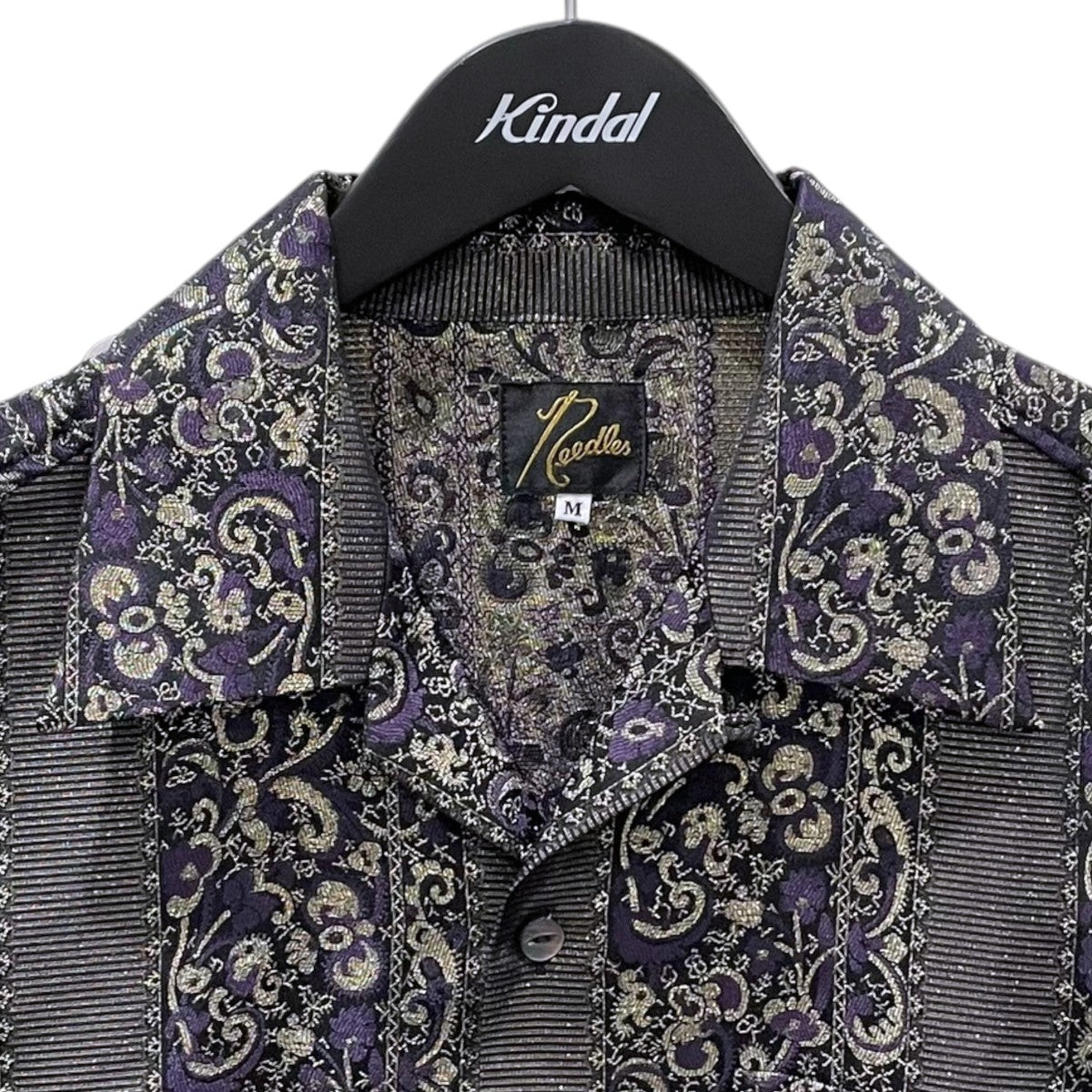 needles 20SS オープンカラー半袖シャツ Cut-Off S／S One-Up Shirt - Pe／Cu Jacquard カットオフ ショートスリーブ ワンアップシャツ GL086 古着・中古-3枚目のアイテム画像
