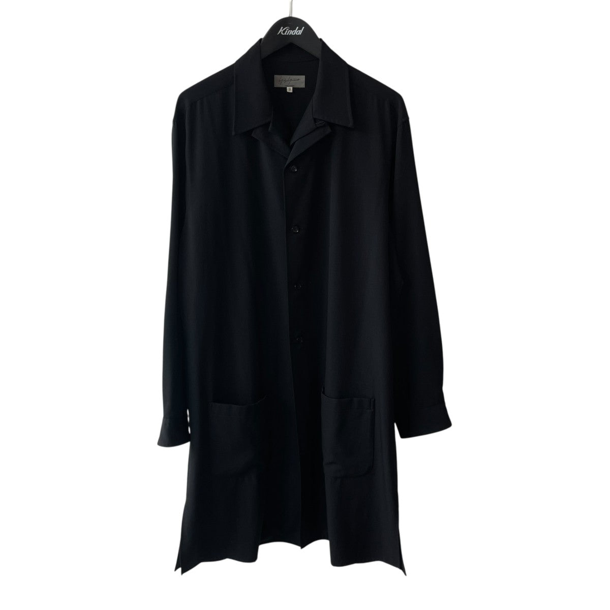 INDIA IS BEAUTIFUL&yuw シシュウオールインワン ブラック Y's for men DEEP BLACK BIG SHIRT WITH LARGE RED FLOWER - Ka