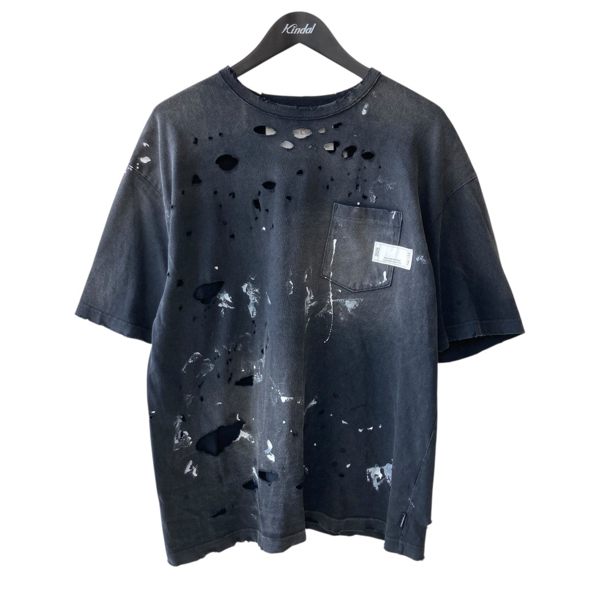 NEIGHBORHOOD SAVAGE CREWNECKダメージ加工 ポケットTシャツ2510KNH-CSM04 古着・中古-1枚目のアイテム画像