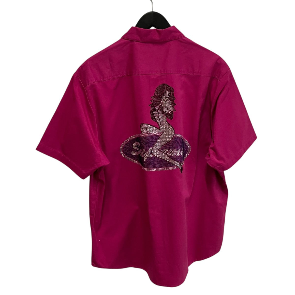 Supreme Rhinestone Pin Up S S Work Shirt半袖シャツ 古着・中古-2枚目のアイテム画像