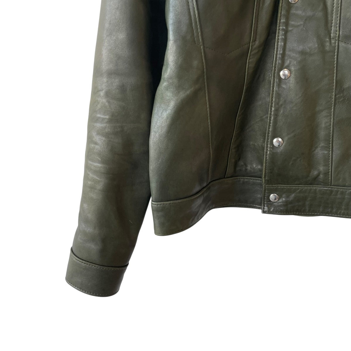 Lewis Leathers(ルイスレザーズ) ウエスタンレザージャケット グリーン