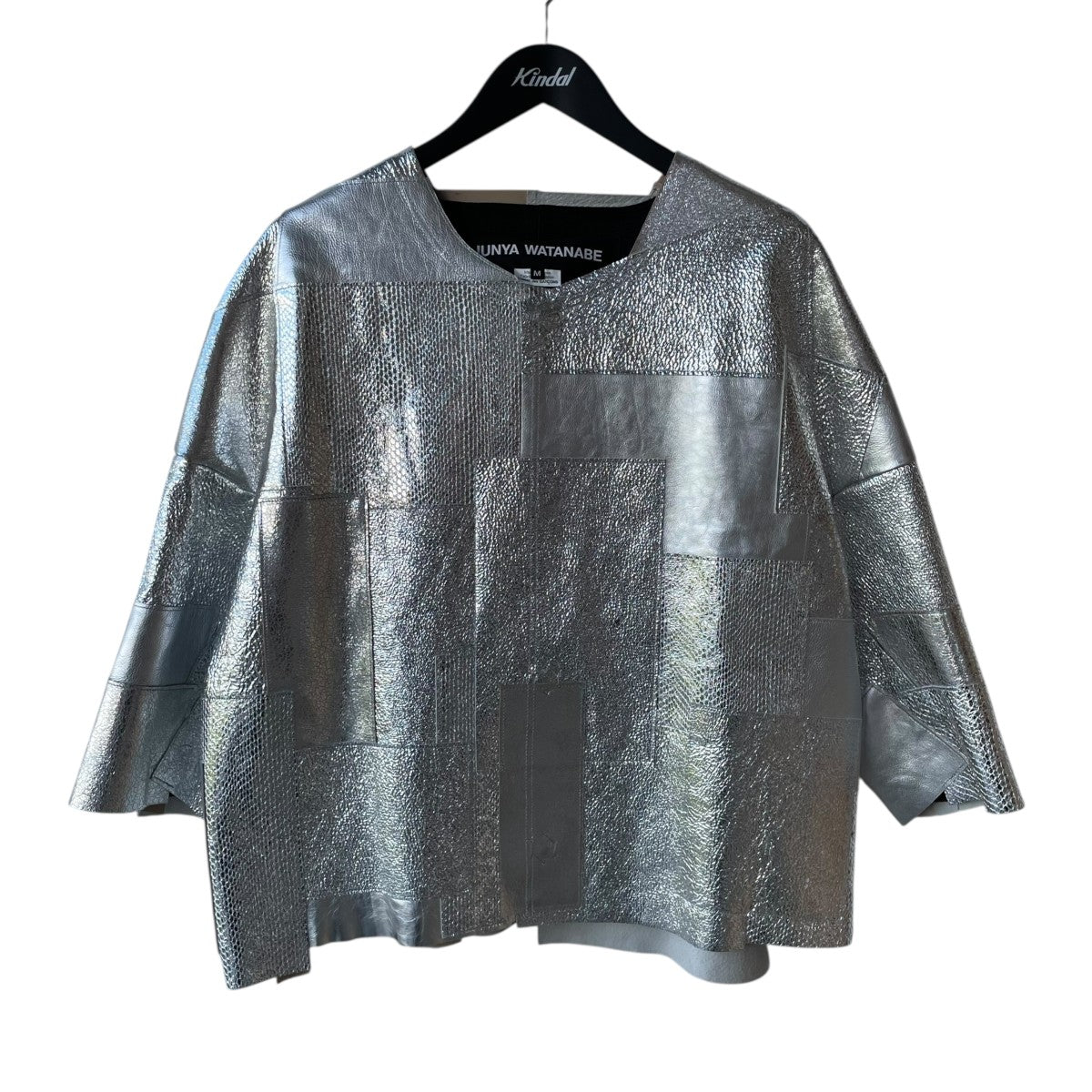 Leather Patchwork Reflective JacketレザージャケットJO-J007